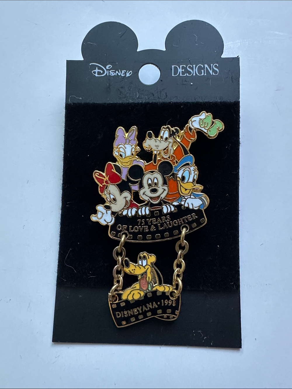 VTG Disneyana Convention Pin 1998-Mickey, Minnie, Donald, Goofy, Pluto, Daisy
